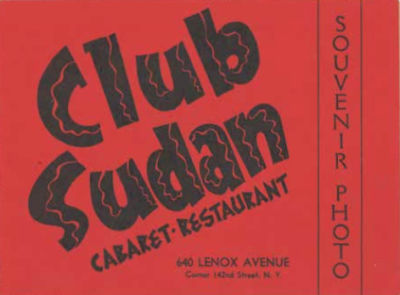 Club Sudan Harlem souvenir photo folder