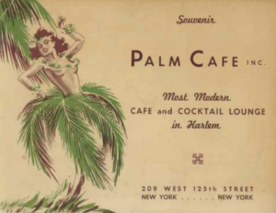 Palm Cafe Harlem souvenir photograph folder