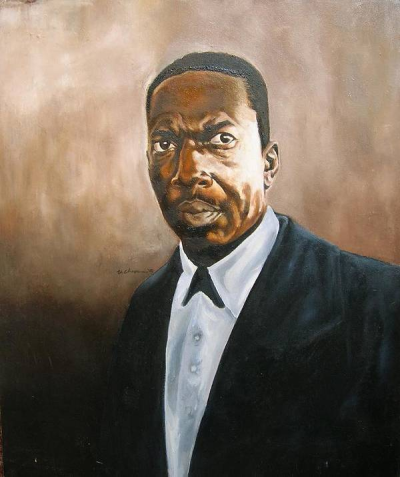 painting of John Coltrane by Martel Chapman